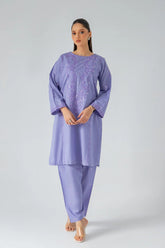 2-PC EMBROIDERED LAWN SHIRT WITH PLAIN TROUSER